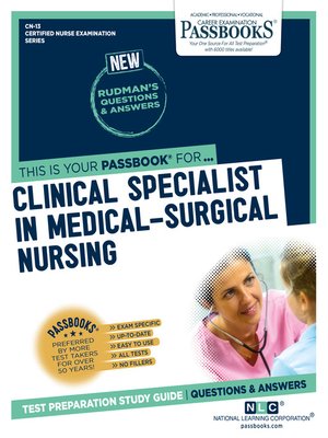 cover image of CLINICAL SPECIALIST IN MEDICAL-SURGICAL NURSING
